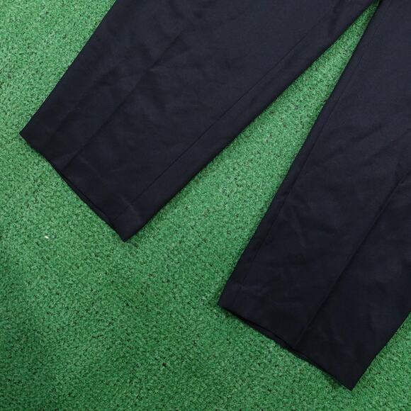 Roundtree & Yorke Pants Mens 40x30 Navy Blue Flat Front Expander Easy Care - Picture 5 of 10